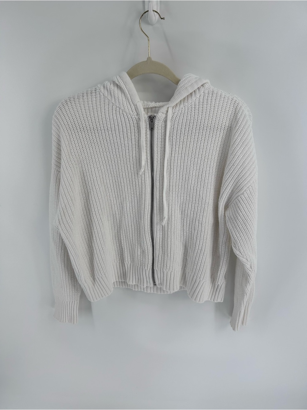 Aerie Chunky Knit Zip-Up Hoodie - Medium